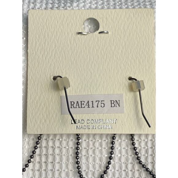 Mia Collection Black French Hook Drop Tassel Earrings - Picture 7 of 7